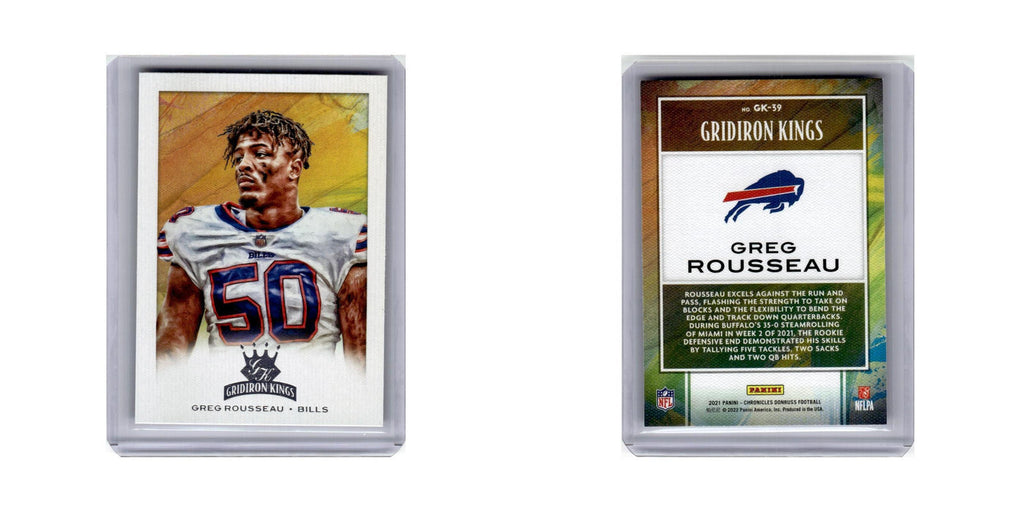 Greg Rousseau 2021 Panini Chronicles Gridiron Kings #GK-39 Buffalo Bills NM