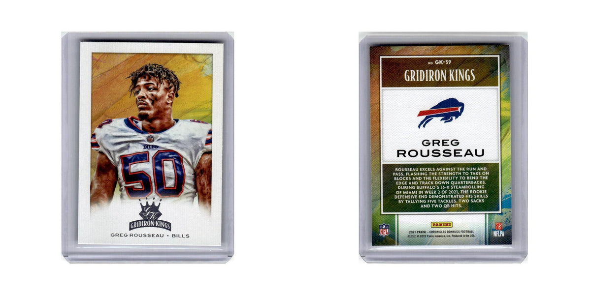 Greg Rousseau 2021 Panini Chronicles Gridiron Kings #GK-39 Buffalo Bills NM