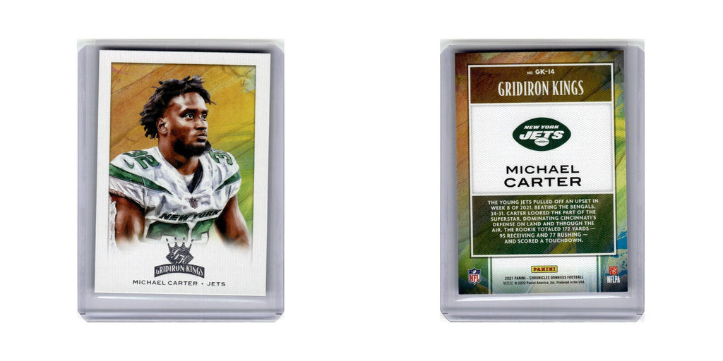 Michael Carter 2021 Panini Chronicles Gridiron Kings #GK-14 New York Jets NM