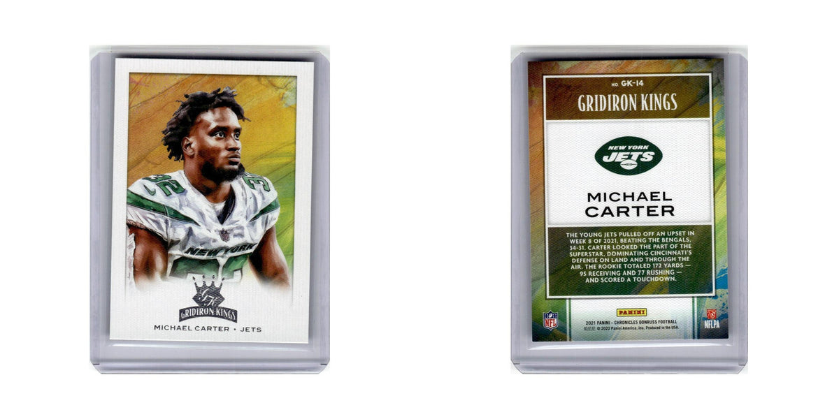 Michael Carter 2021 Panini Chronicles Gridiron Kings #GK-14 New York Jets NM