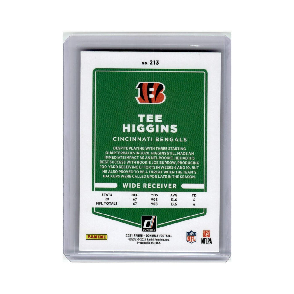 Tee Higgins 2021 Donruss #213 Cincinnati Bengals Football Card NM