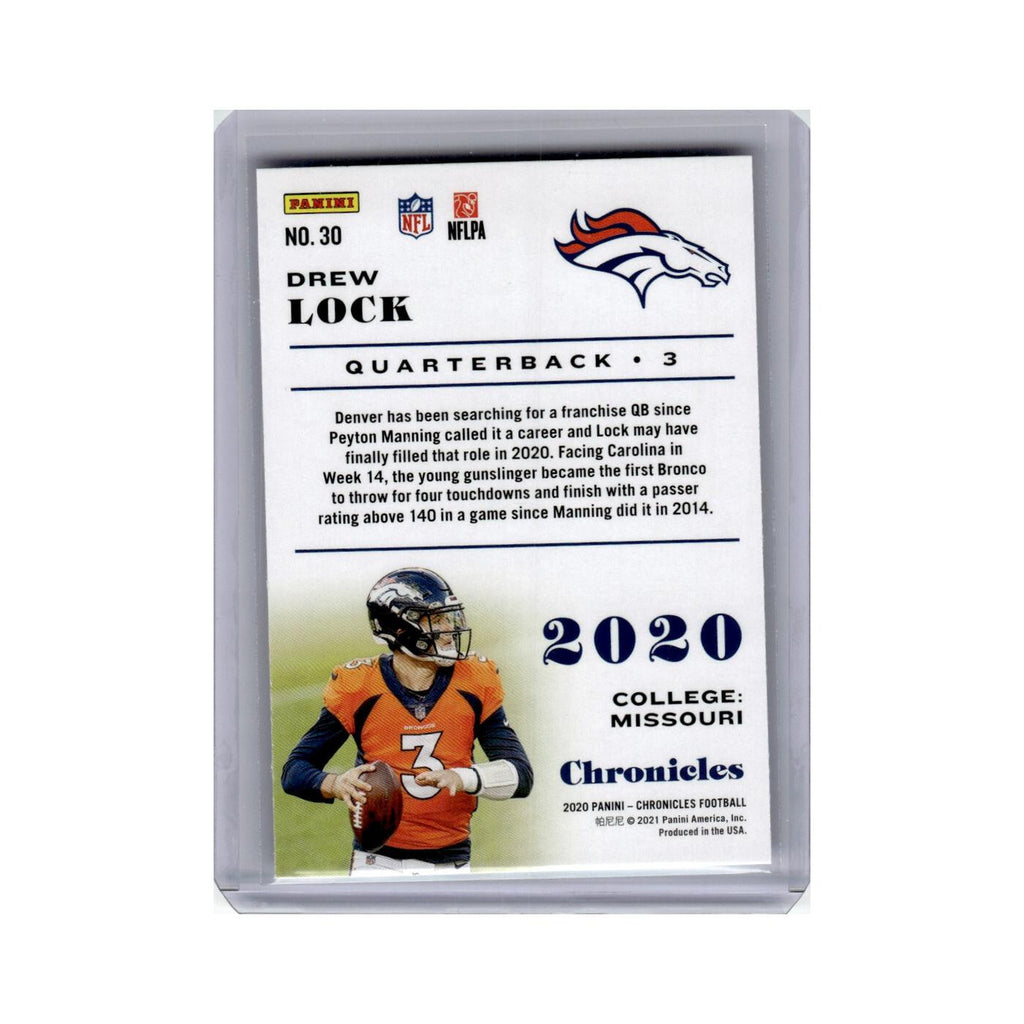 Drew Lock 2020 Panini Chronicles #30 Missouri Tigers Football Card NM