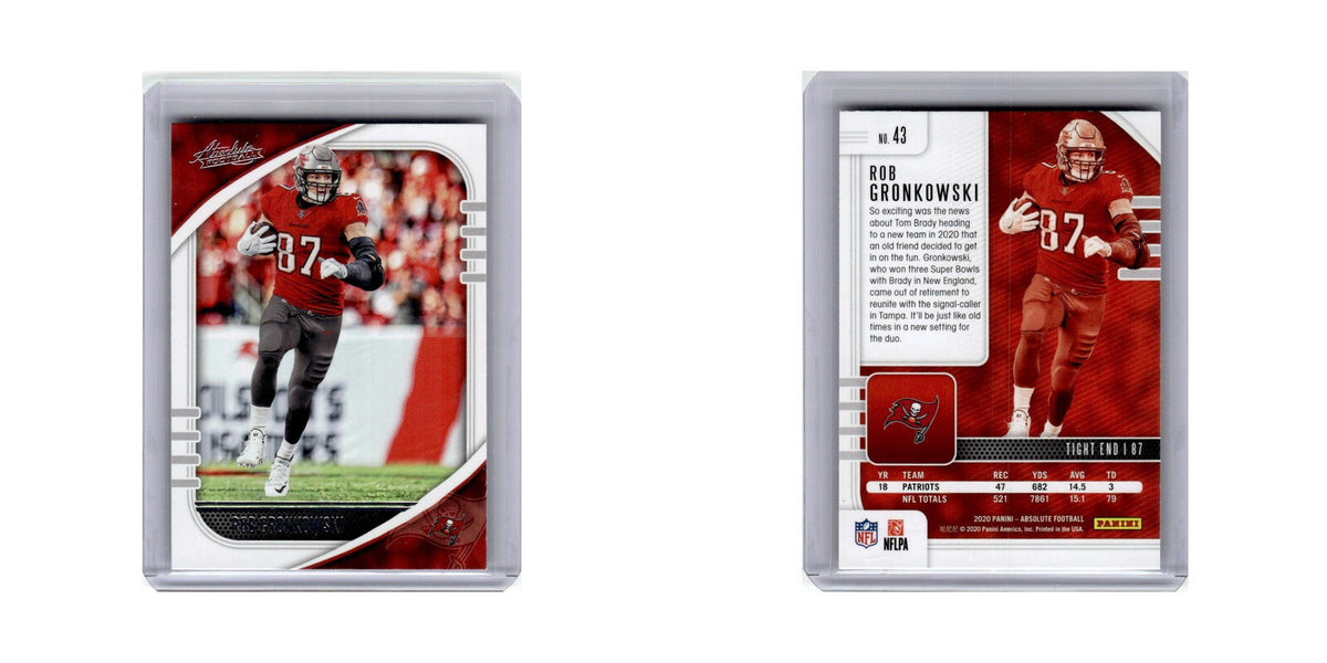 Rob Gronkowski 2020 Panini Absolute #43 Tampa Bay Buccaneers Football Card NM