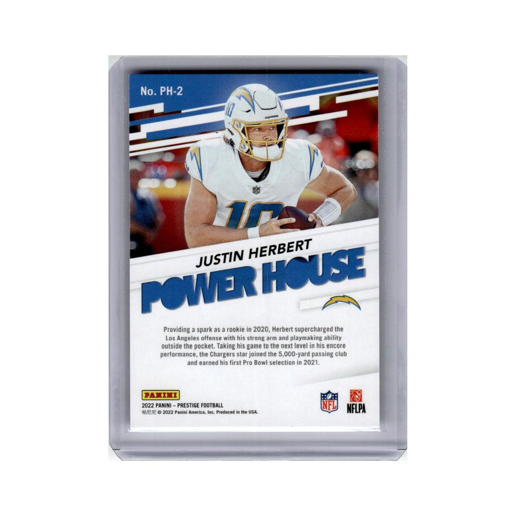 Justin Herbert 2022 Panini Prestige Power House #PH-2 Los Angeles Chargers NM