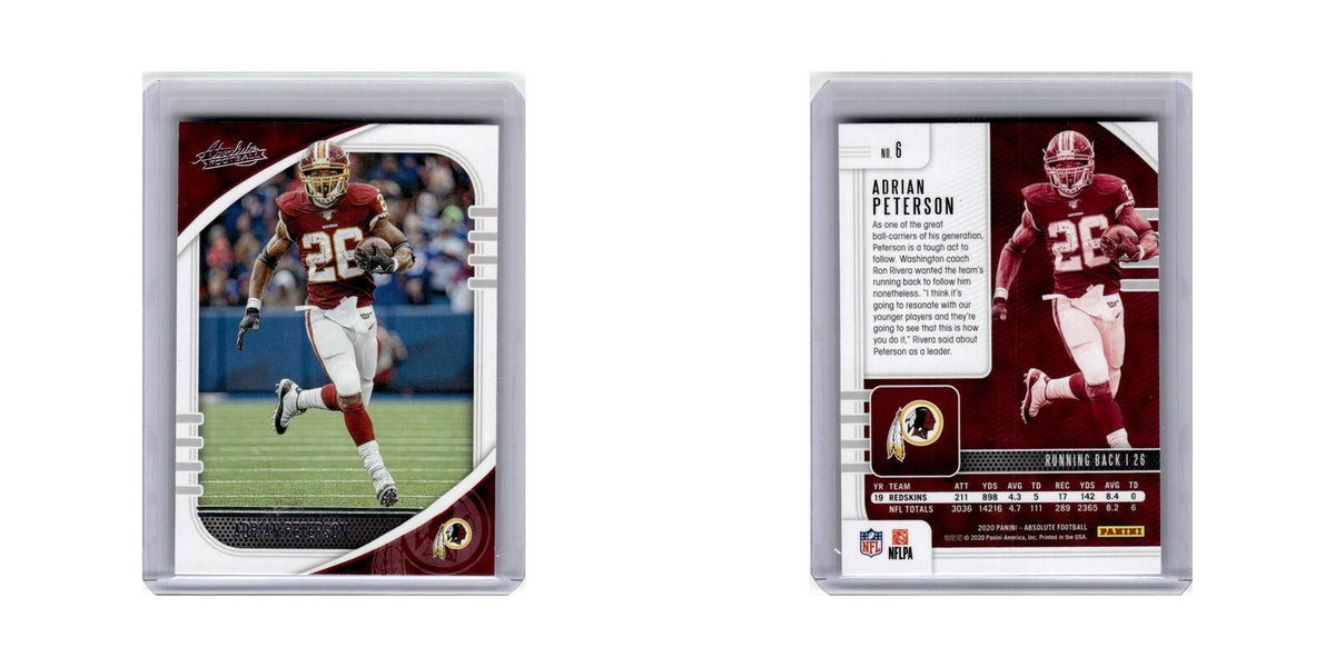 Adrian Peterson 2020 Panini Absolute #6 Washington Redskins Football Card NM