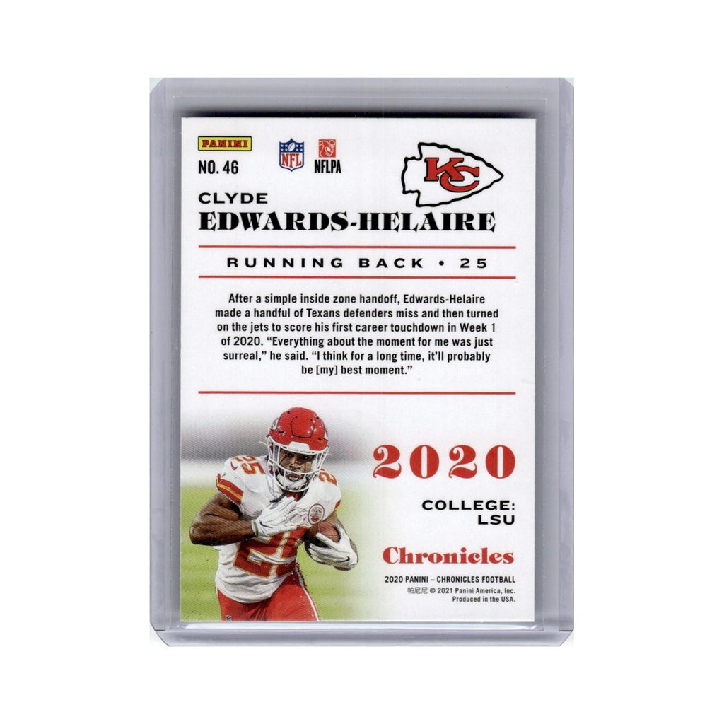 Clyde Edwards-Helaire Rookie 2020 Panini Chronicles #46 Kansas City Chiefs NM