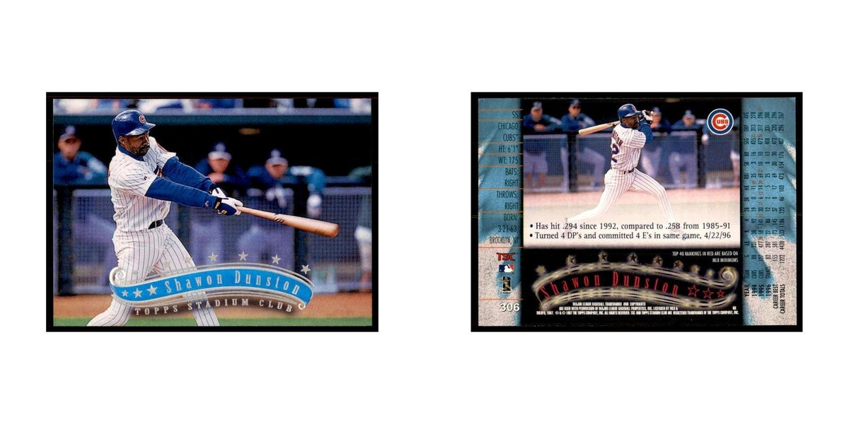 1997 Stadium Club Shawon Dunston Baseball Cards #306