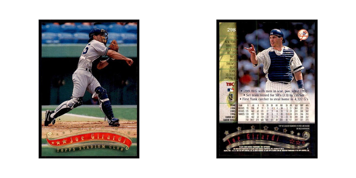 1997 Stadium Club Joe Girardi Baseball Cards #298