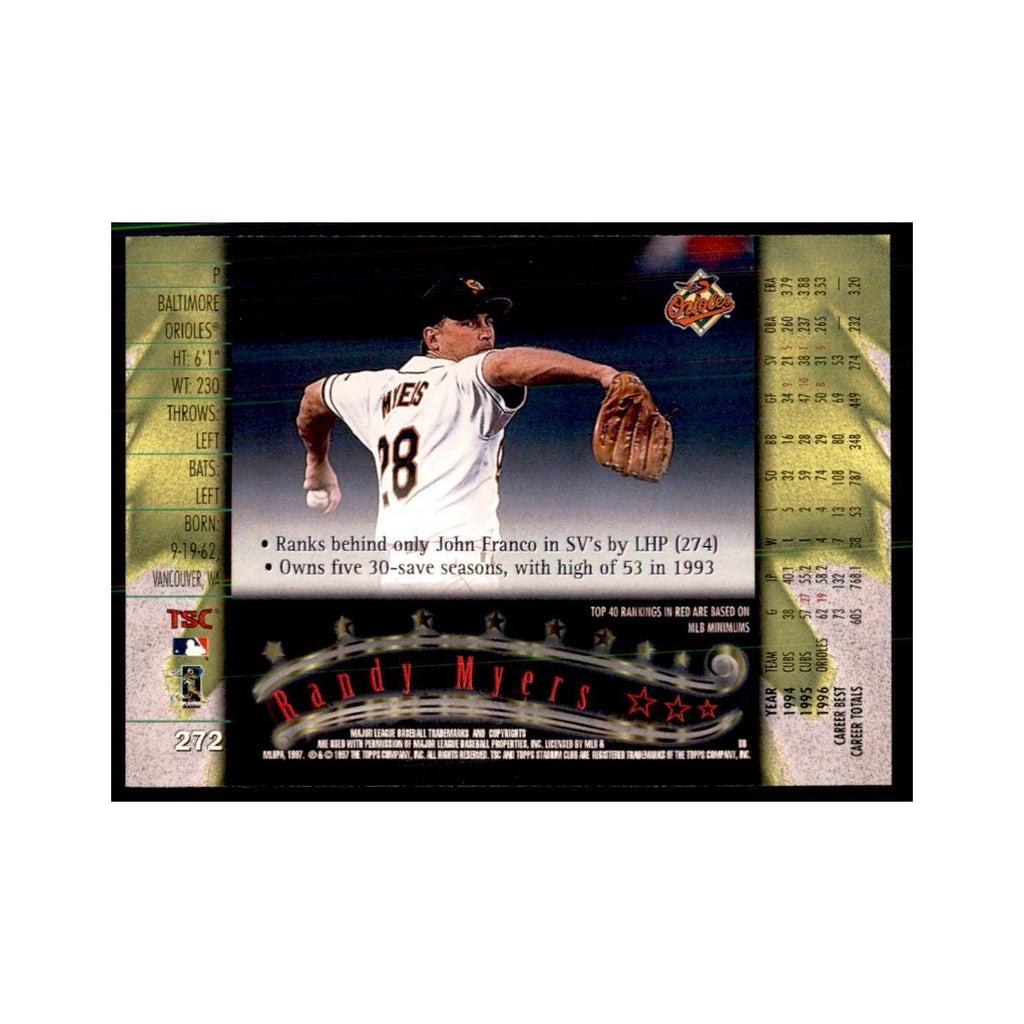 1997 Stadium Club Randy Myers Baseball Cards #272