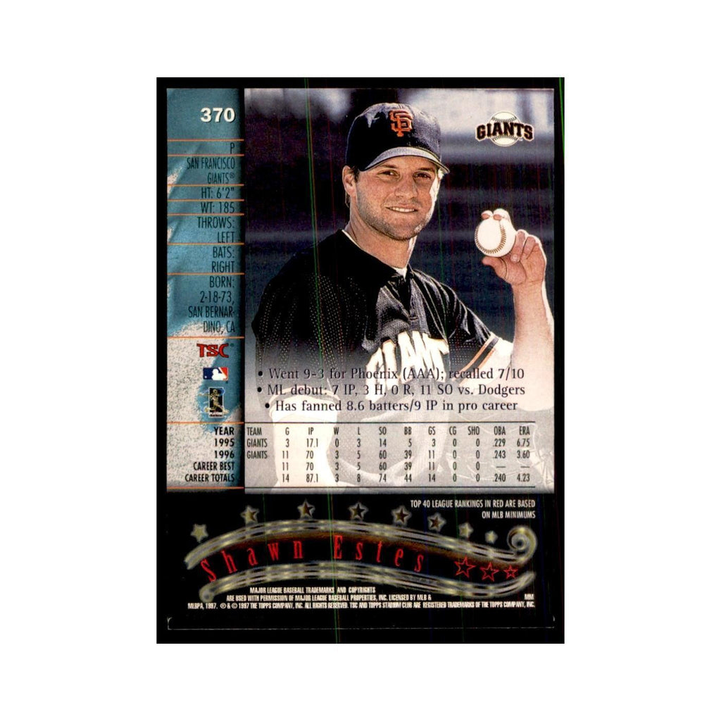 1997 Stadium Club Shawn Estes Baseball Cards #370