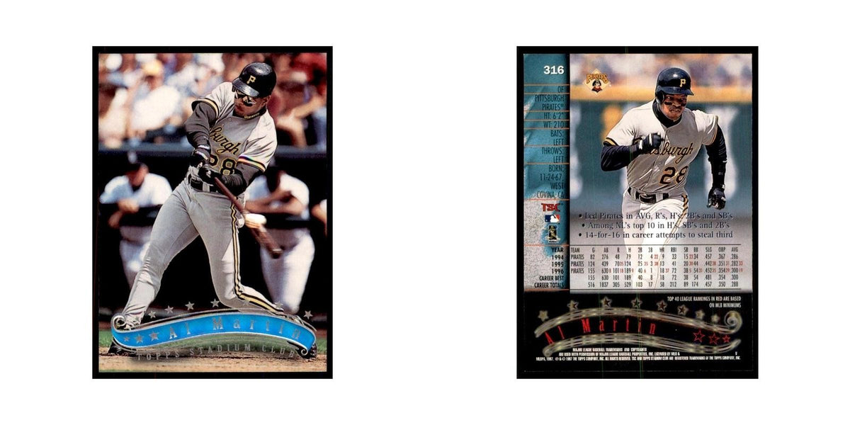 1997 Stadium Club Al Martin Baseball Cards #316