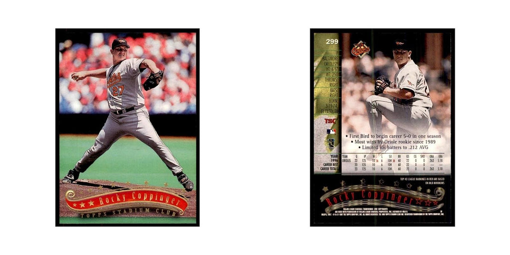 1997 Stadium Club Rocky Coppinger Baseball Cards #299