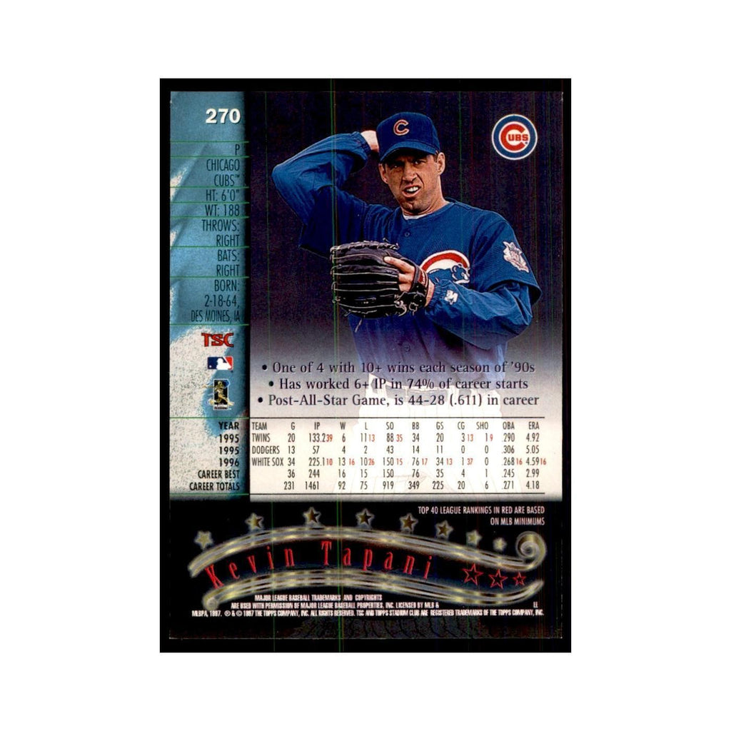 1997 Stadium Club Kevin Tapani Baseball Cards #270