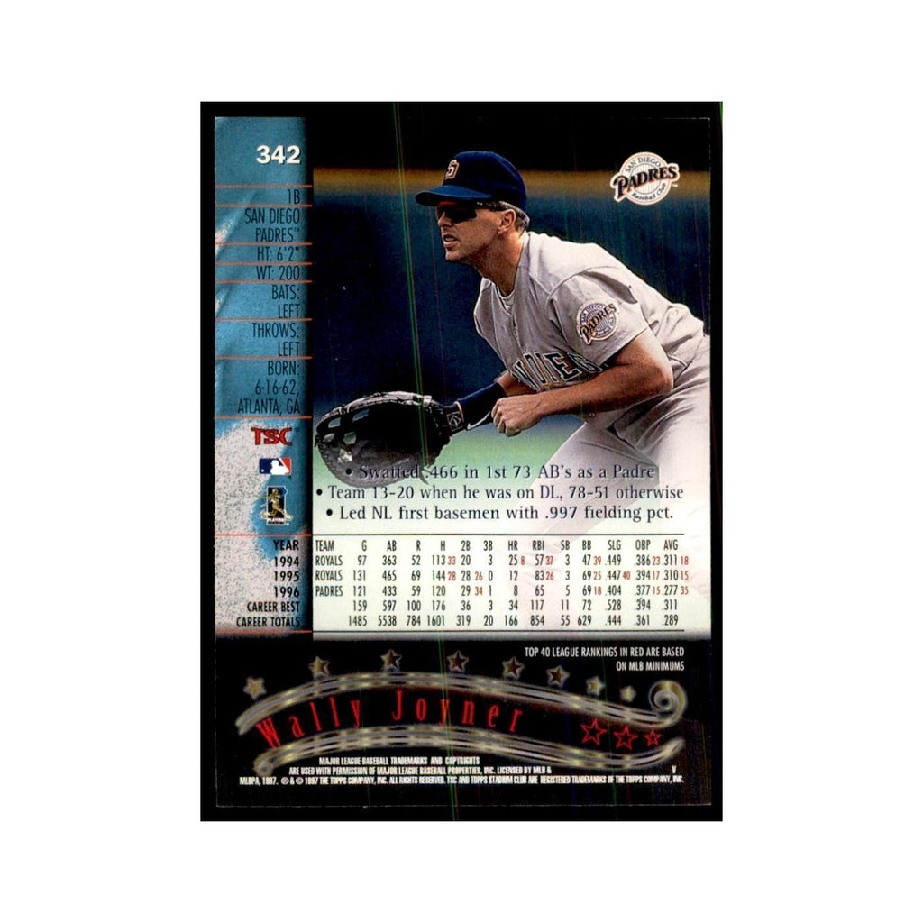 1997 Stadium Club Wally Joyner Baseball Cards #342