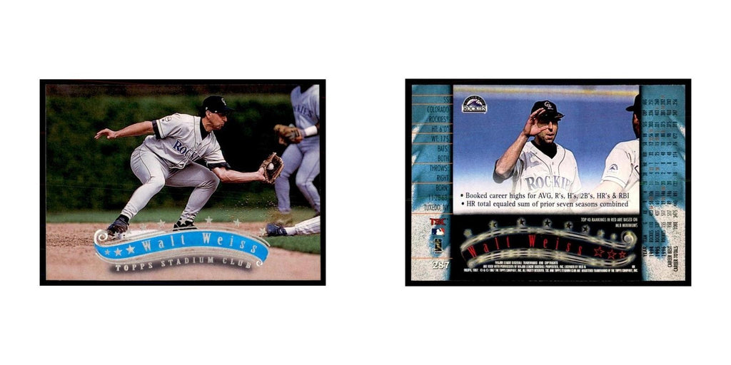 1997 Stadium Club Walt Weiss Baseball Cards #287