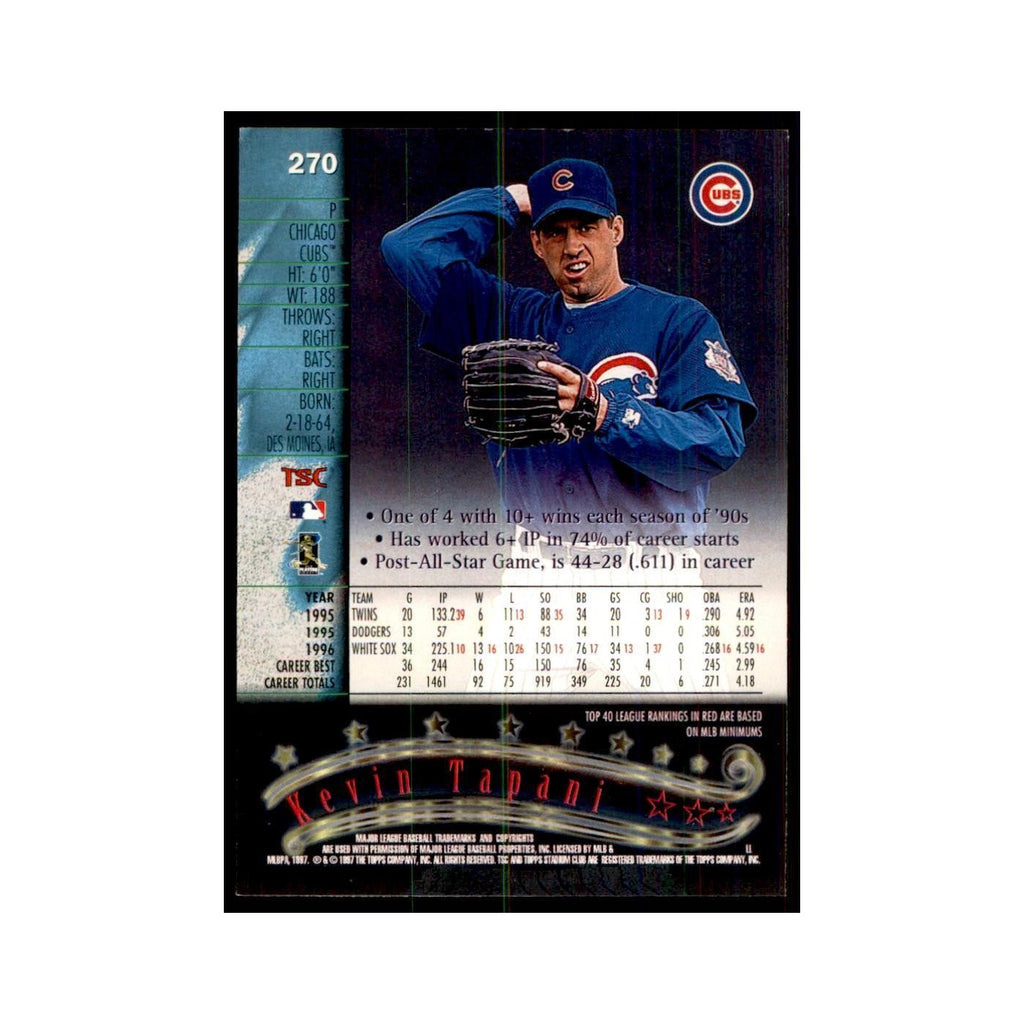 1997 Stadium Club Kevin Tapani Baseball Cards #270