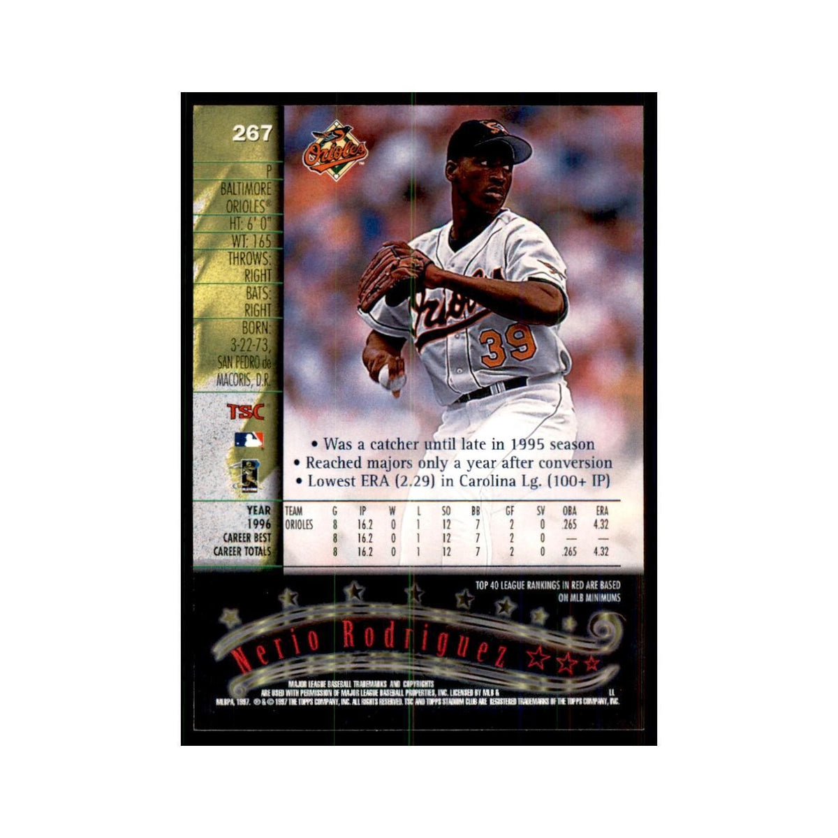 1997 Stadium Club Nerio Rodriguez Baseball Cards #267