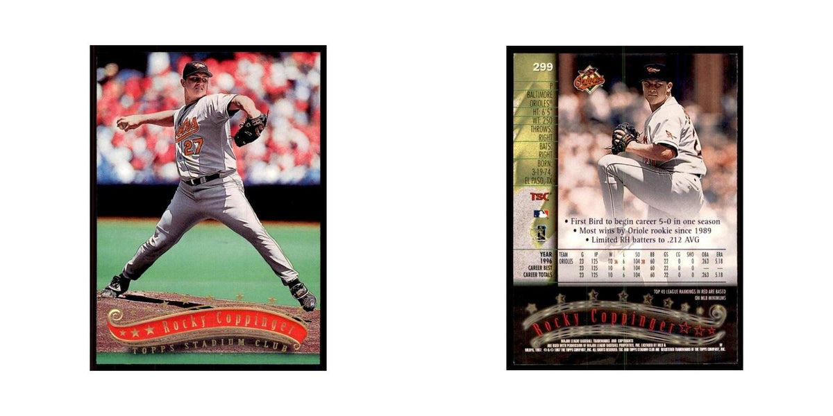 1997 Stadium Club Rocky Coppinger Baseball Cards #299