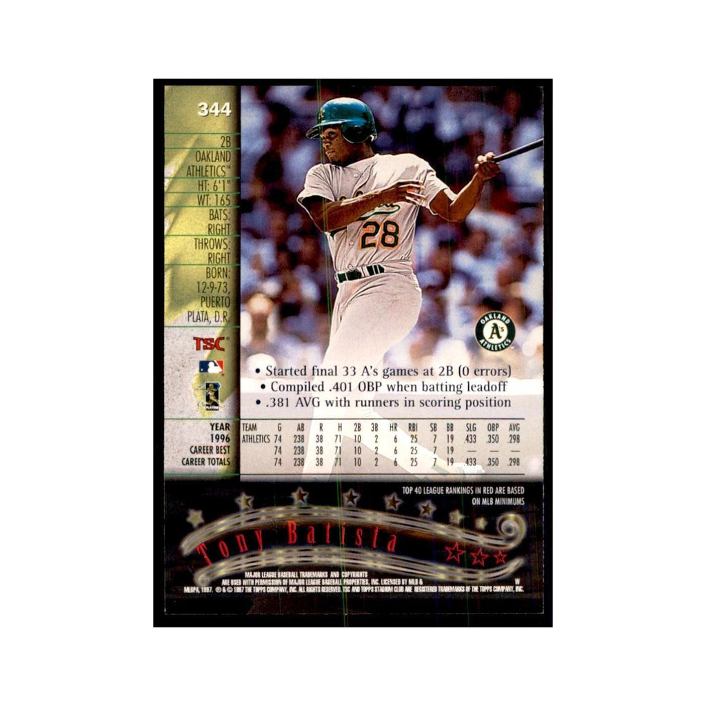1997 Stadium Club Tony Barista Baseball Cards #344