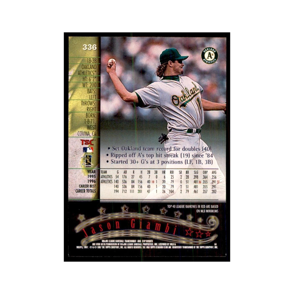1997 Stadium Club Jason Bates Baseball Cards #336