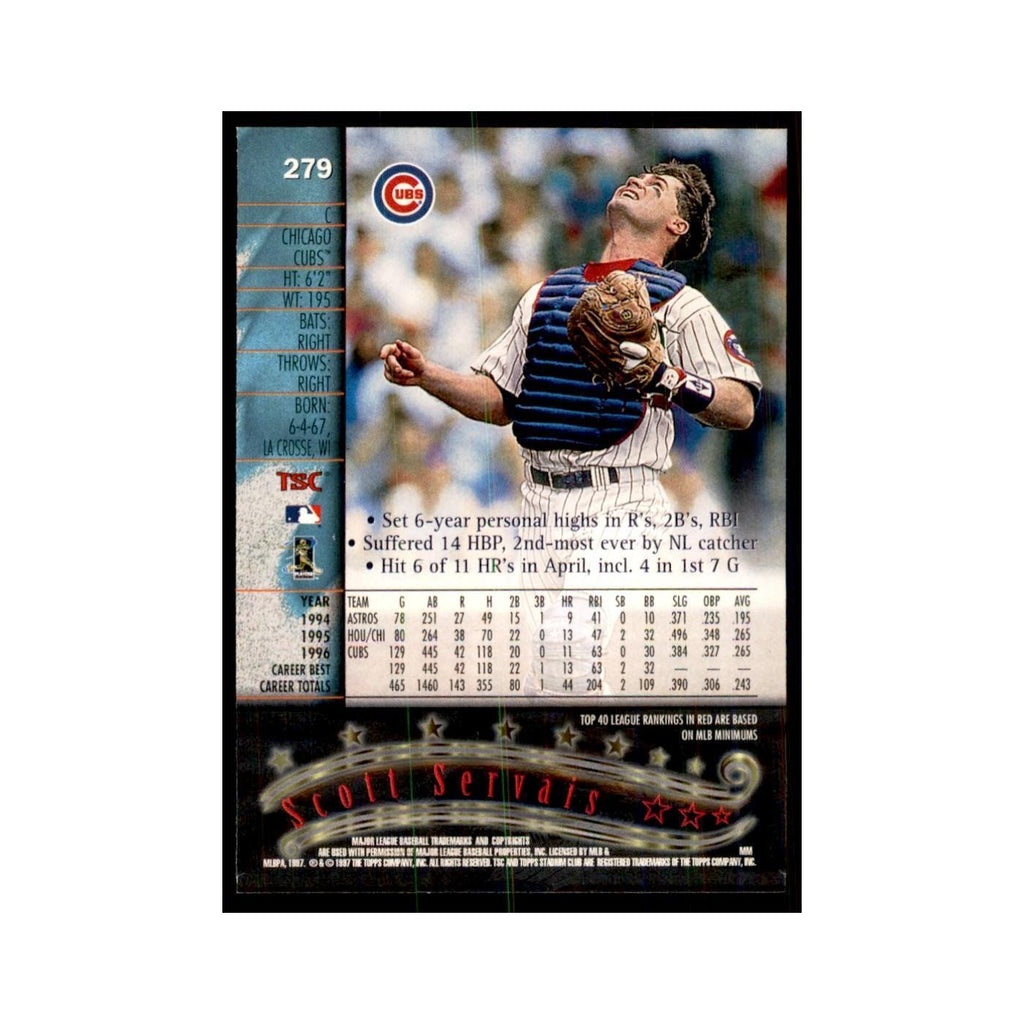 1997 Stadium Club Scott Servais Baseball Cards #279
