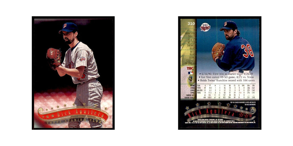1997 Stadium Club Rick Aguilera Baseball Cards #310