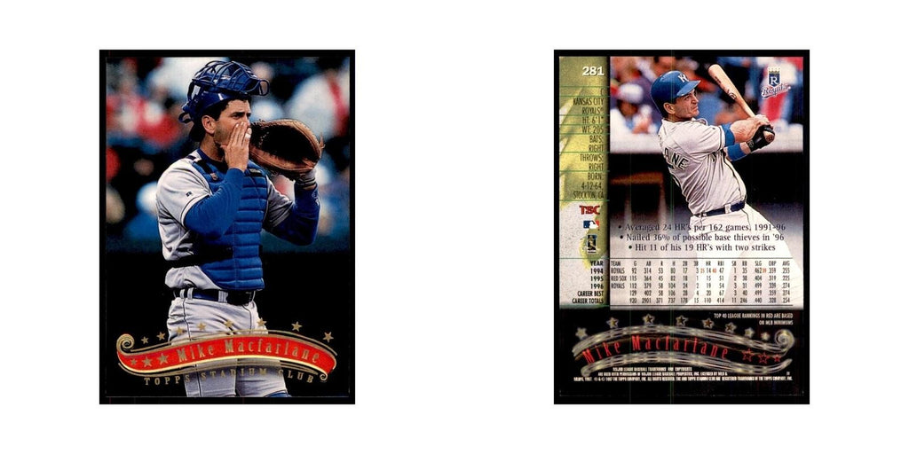 1997 Stadium Club Mike Macfarlane Baseball Cards #281