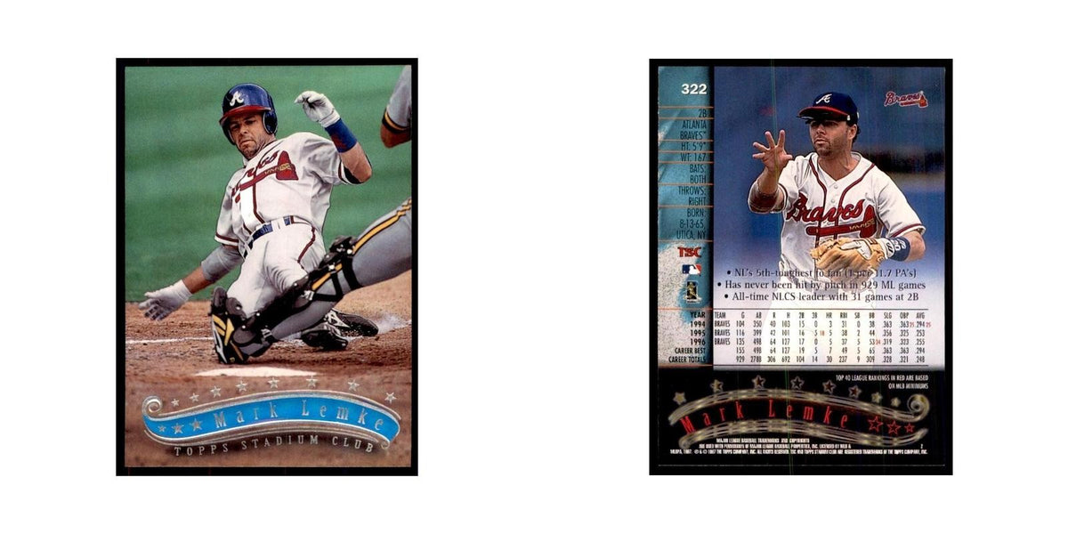 1997 Stadium Club Mark Lemke Baseball Cards #322