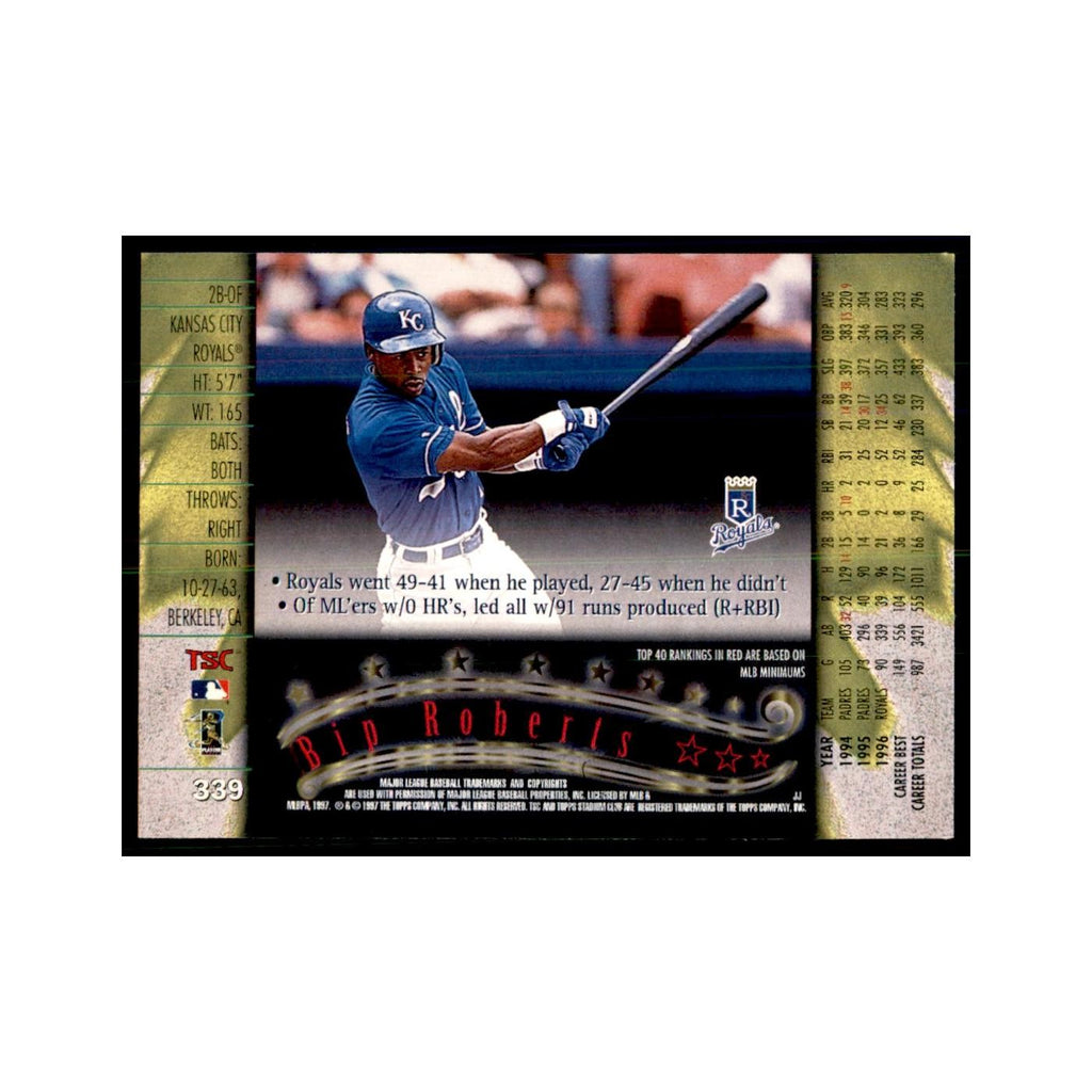 1997 Stadium Club Bip Roberts Baseball Cards #339