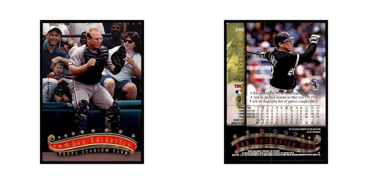 1997 Stadium Club Ron Karkovice Baseball Cards #346