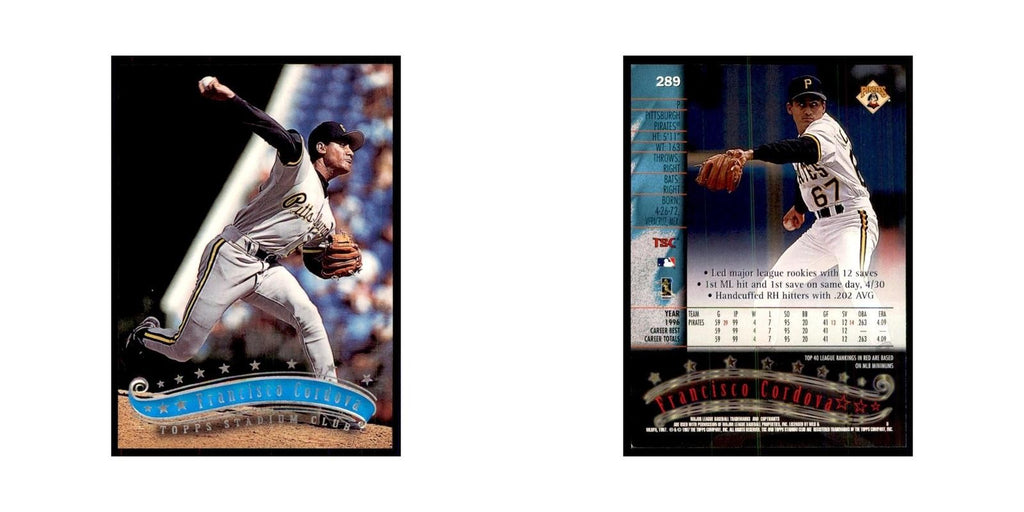 1997 Stadium Club Francisco Cordova Baseball Cards #289