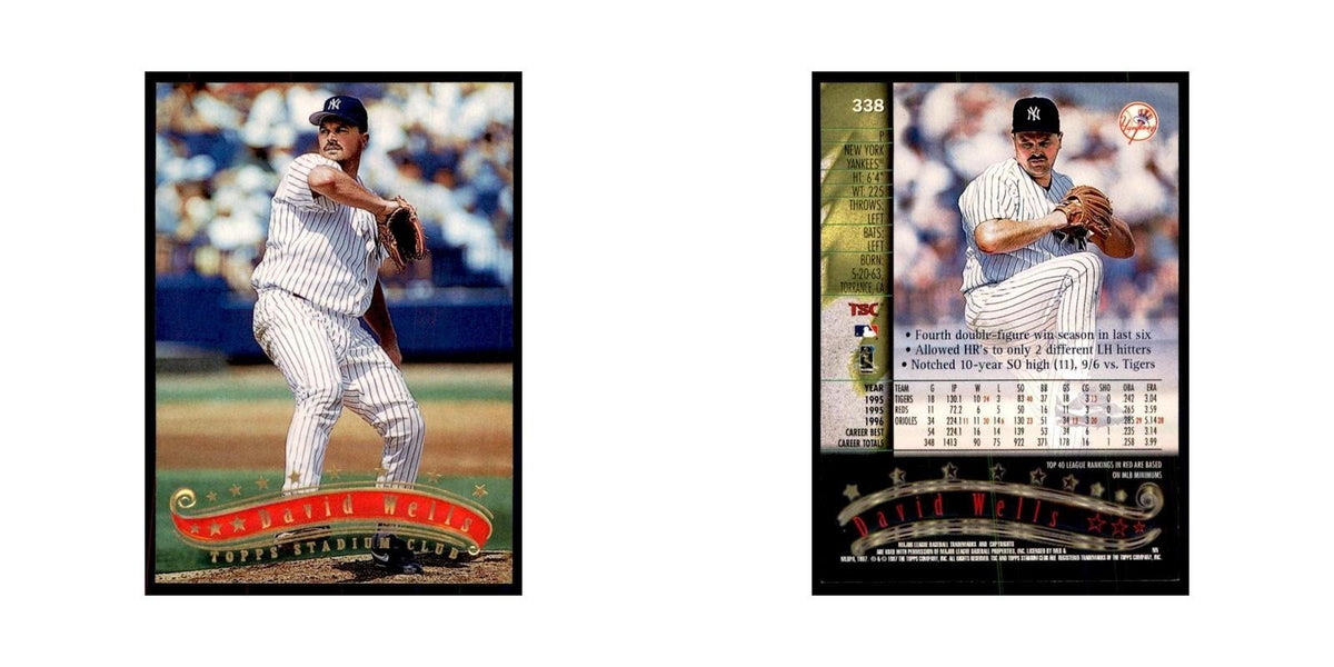 1997 Stadium Club David Wells Baseball Cards #338