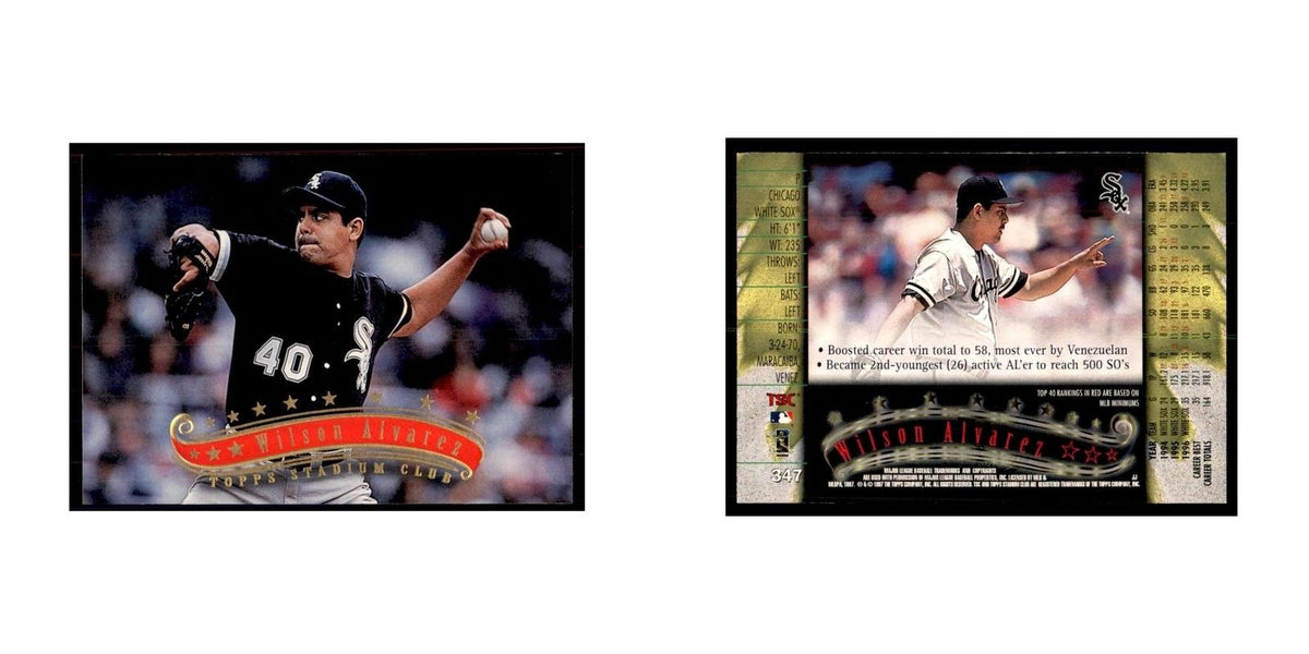 1997 Stadium Club Wilson Alvarez Baseball Cards #347