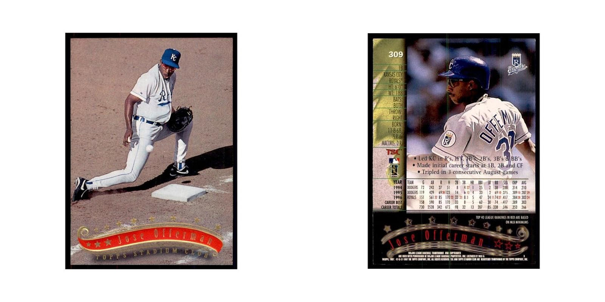 1997 Stadium Club Jose Offerman Baseball Cards #309