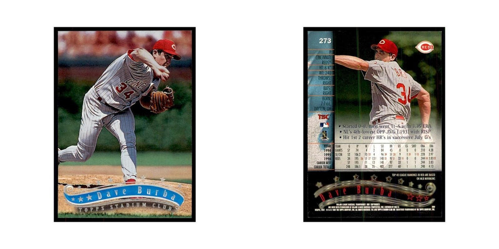 1997 Stadium Club Dave Burba Baseball Cards #273