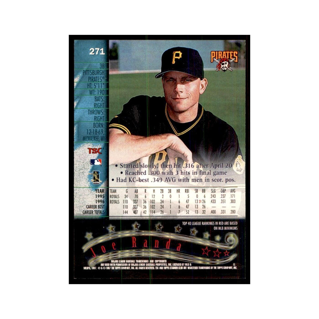 1997 Stadium Club Joe Randa Baseball Cards #271