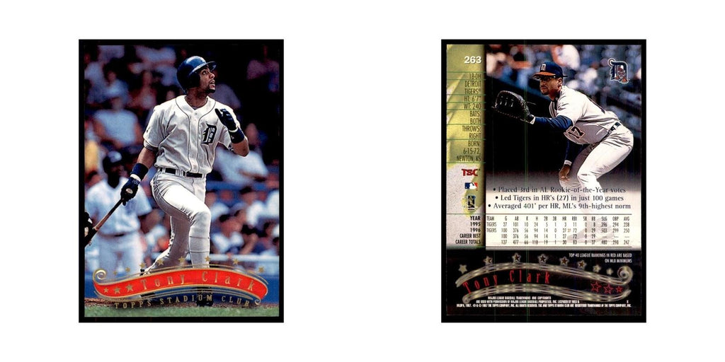 1997 Stadium Club Tony Clark Baseball Cards #263