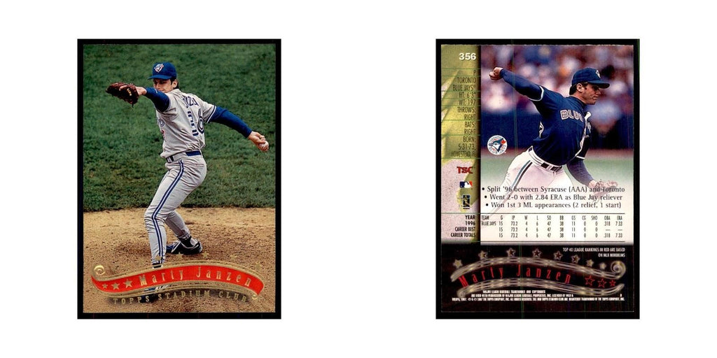 1997 Stadium Club Marty Janzen Baseball Cards #356