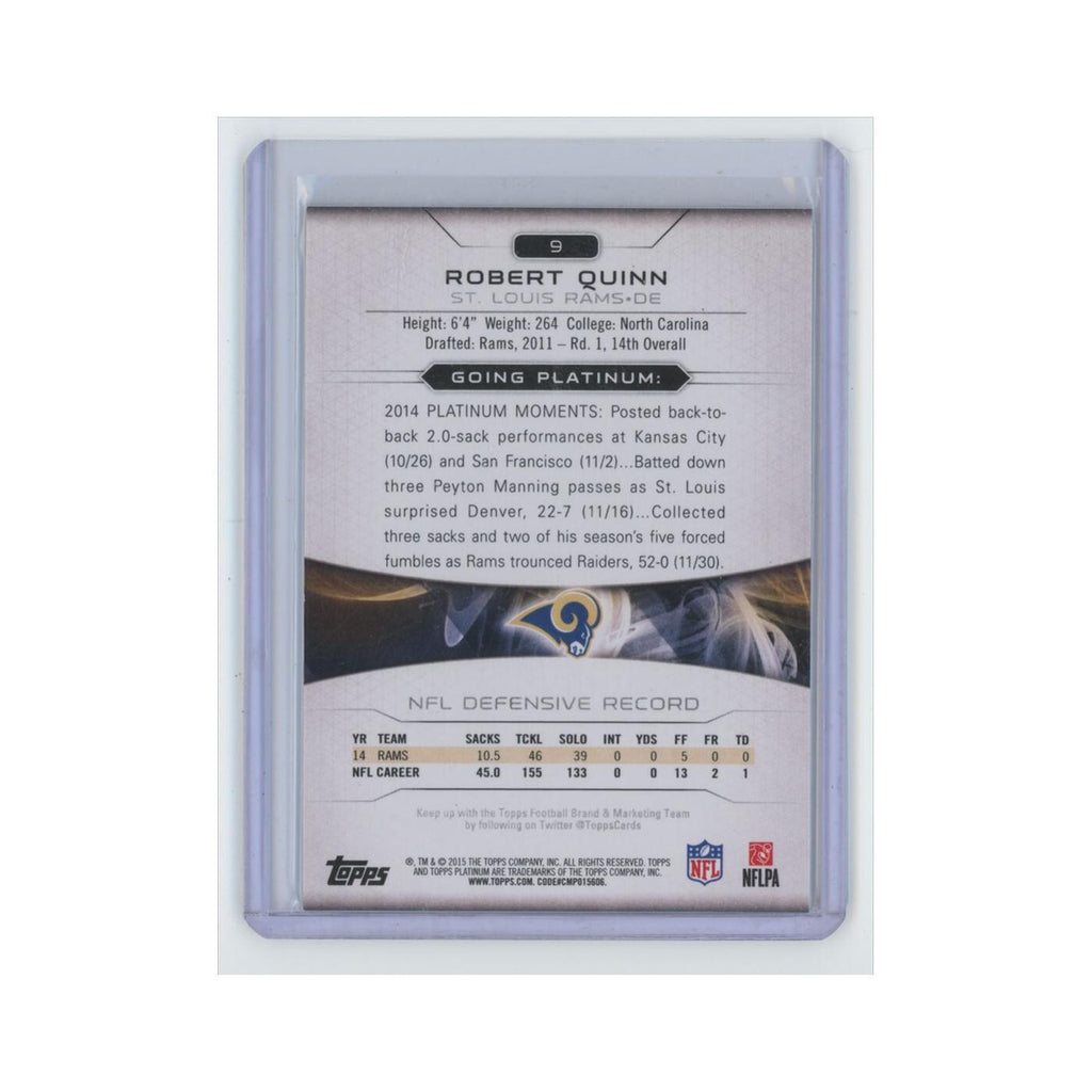 Robert Quinn 2015 Topps Platinum #9 St. Louis Rams Football Card NM