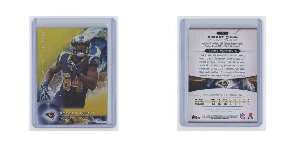 Robert Quinn 2015 Topps Platinum #9 St. Louis Rams Football Card NM
