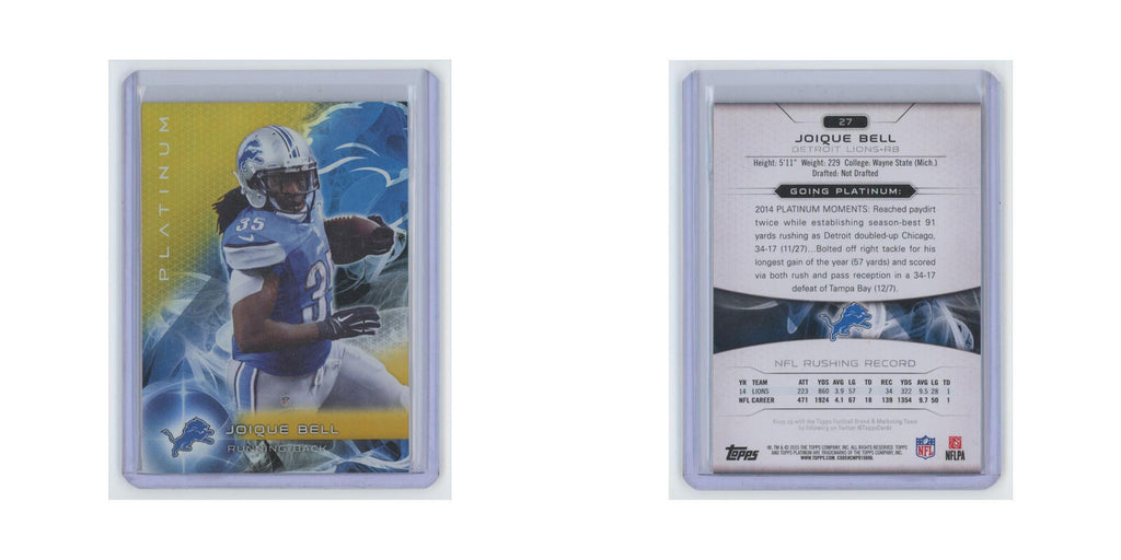 Joique Bell 2015 Topps Platinum #27 Detroit Lions Football Card NM