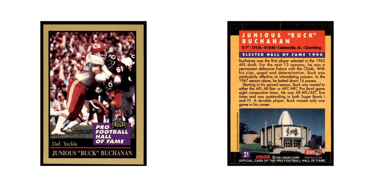 1991 ENOR Corp Buck Buchanan Football Cards #21