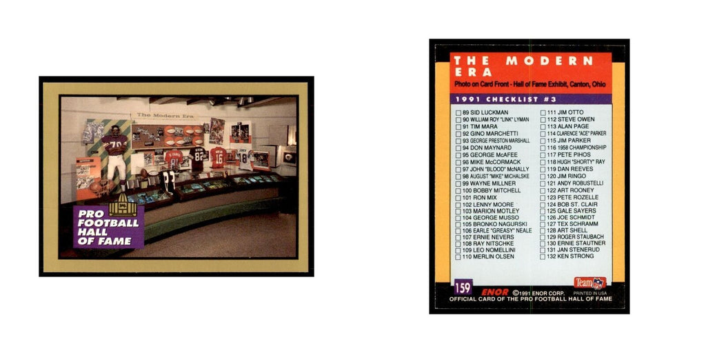 1991 ENOR Corp Checklist 3 Football Cards #159