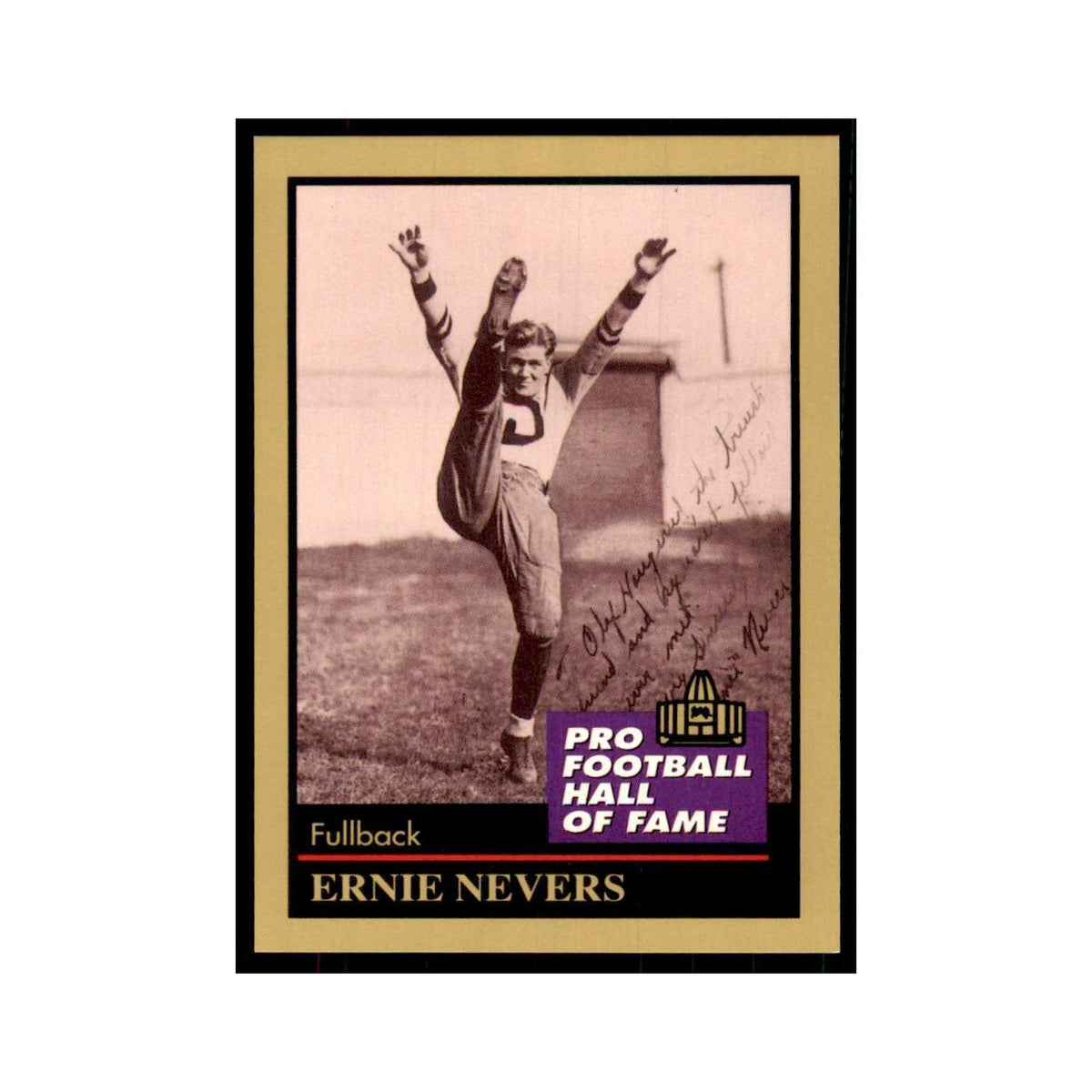 1991 ENOR Corp Ernie Nevers Football Cards #107