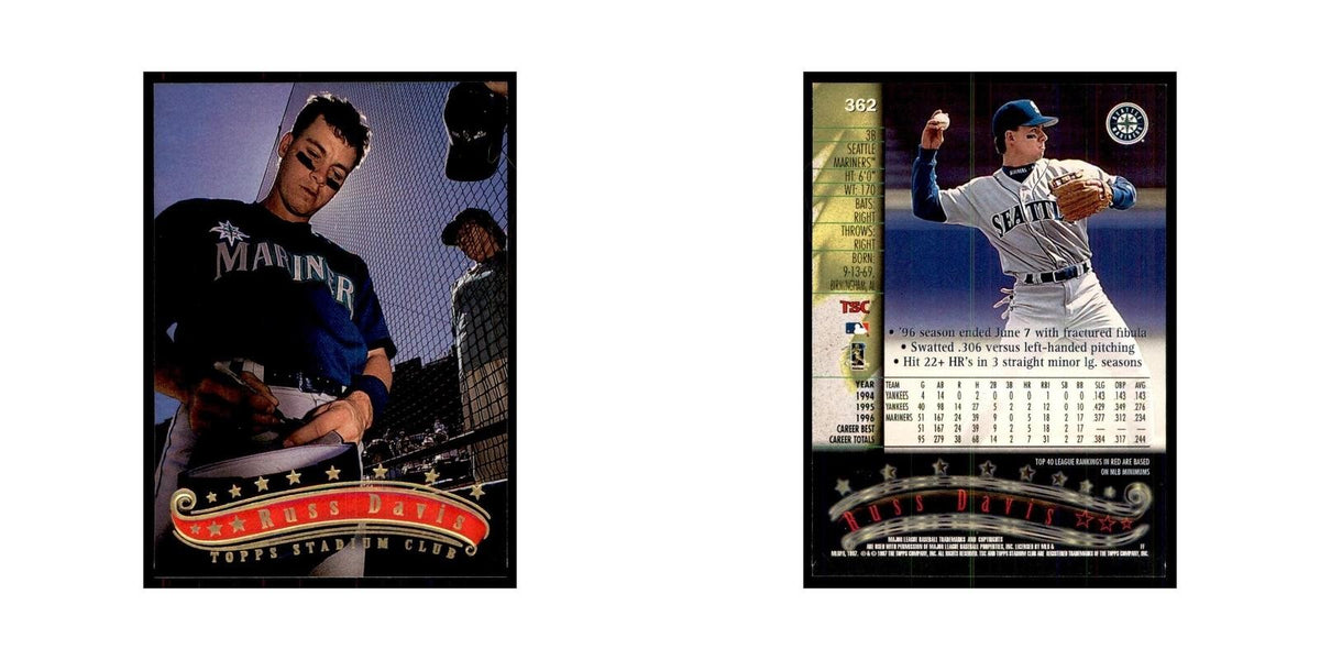 1997 Stadium Club Russ Davis Baseball Cards #362