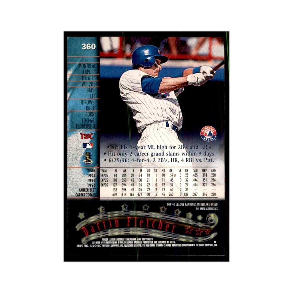 1997 Stadium Club Darrin Fletcher Baseball Cards #360