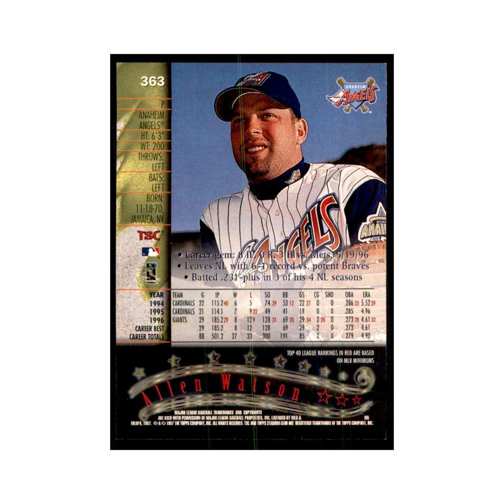 1997 Stadium Club Allen Watson Baseball Cards #363
