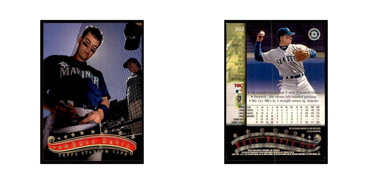 1997 Stadium Club Russ Davis Baseball Cards #362