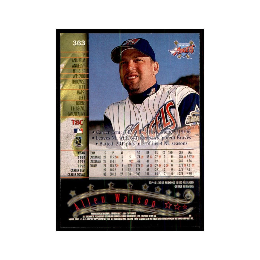 1997 Stadium Club Allen Watson Baseball Cards #363
