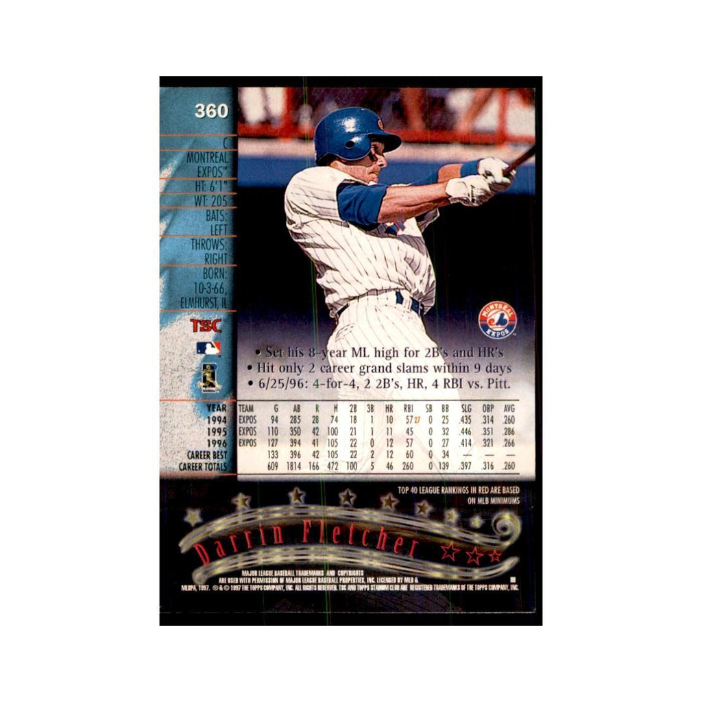 1997 Stadium Club Darrin Fletcher Baseball Cards #360